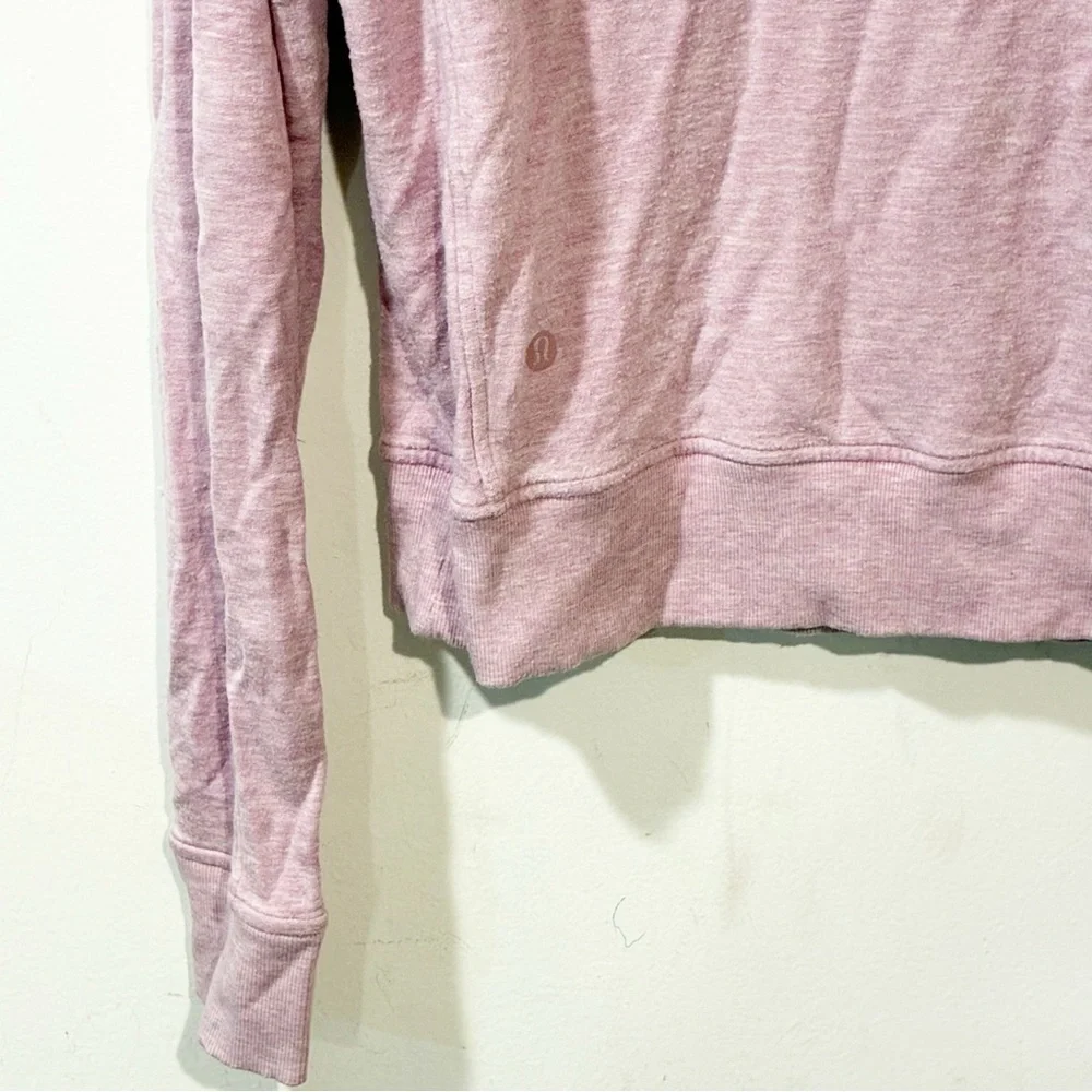 Lululemon Close Comfort‎ Crewneck Heathered Pink Bliss Pullover